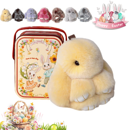 🐰Easter Cute Bunny Plush Keychain - Includes gift box, 🎁Easter Sweet Surprise