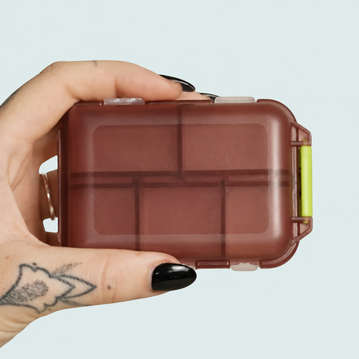10-Compartment Portable Pill Organizer – Compact Medication & Vitamin Case