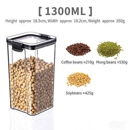 Clear Airtight Food Storage Container Stackable Kitchen Organization Box
