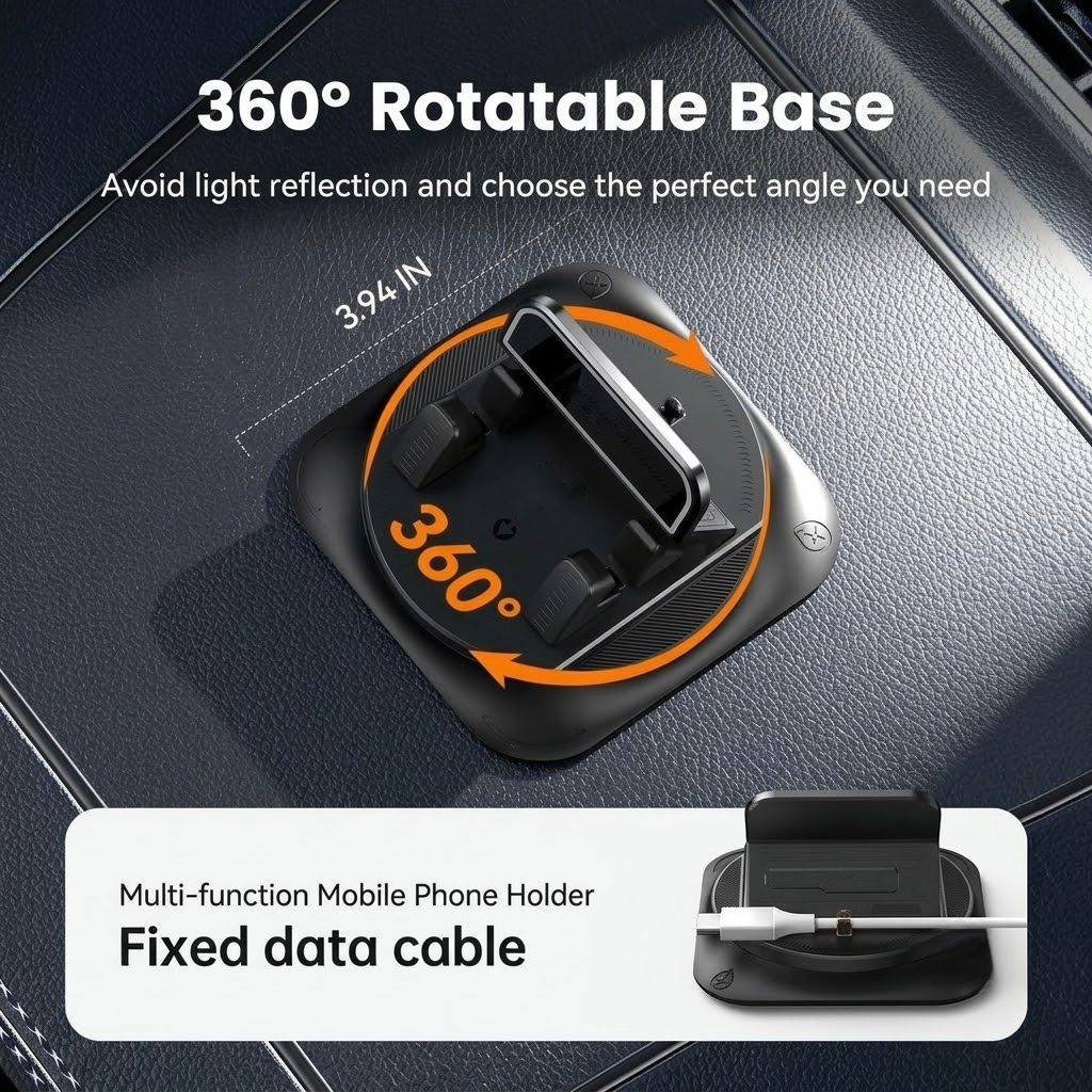 360 Degree Rotation Car Dashboard Phone Mount