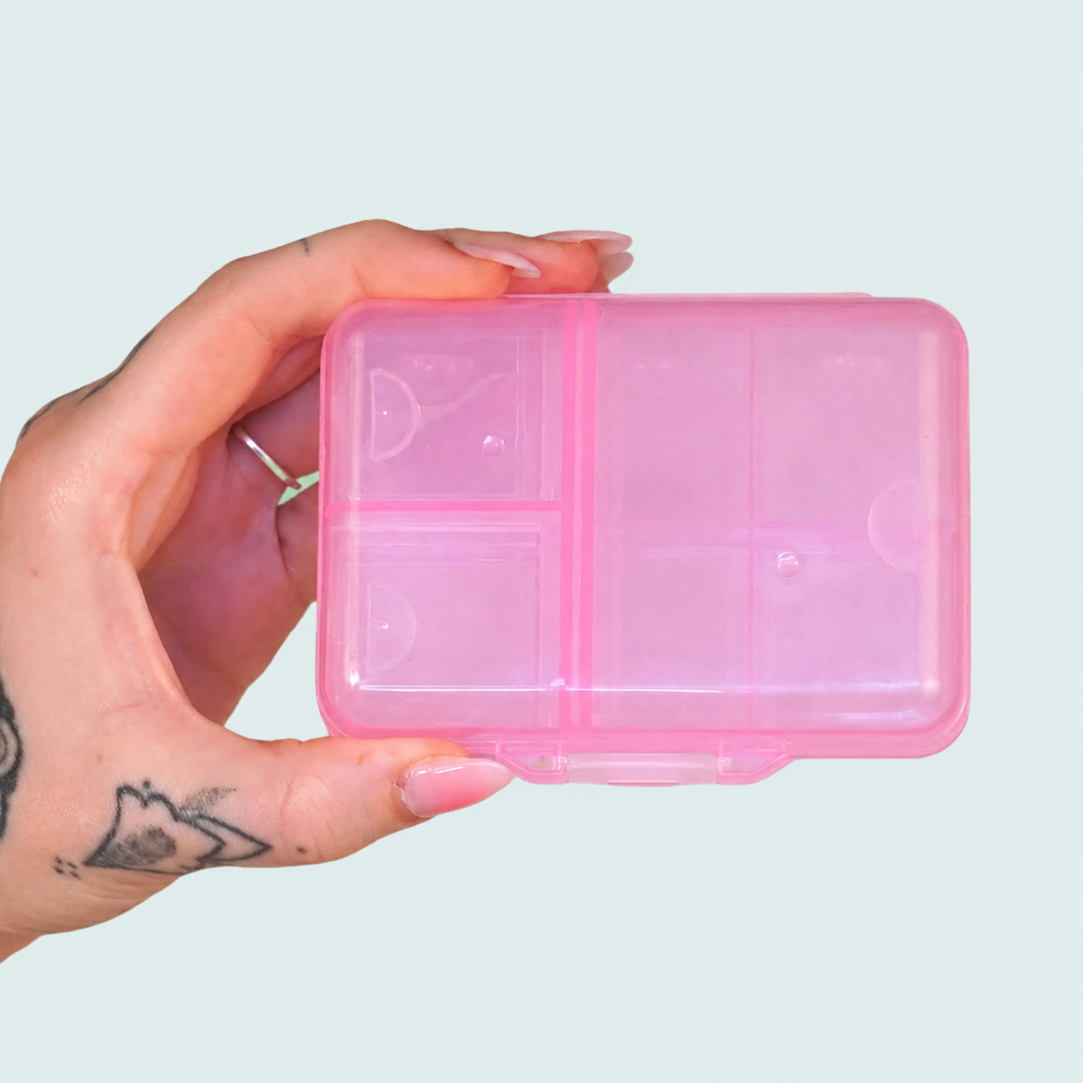 10-Compartment Portable Pill Organizer – Compact Medication & Vitamin Case
