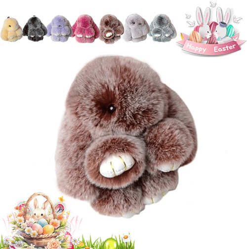 🐰Easter Cute Bunny Plush Keychain - Includes gift box, 🎁Easter Sweet Surprise