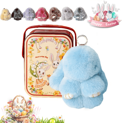 🐰Easter Cute Bunny Plush Keychain - Includes gift box, 🎁Easter Sweet Surprise