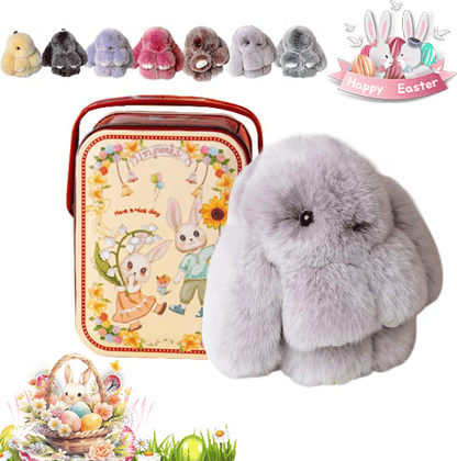 🐰Easter Cute Bunny Plush Keychain - Includes gift box, 🎁Easter Sweet Surprise