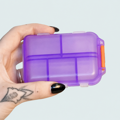 10-Compartment Portable Pill Organizer – Compact Medication & Vitamin Case