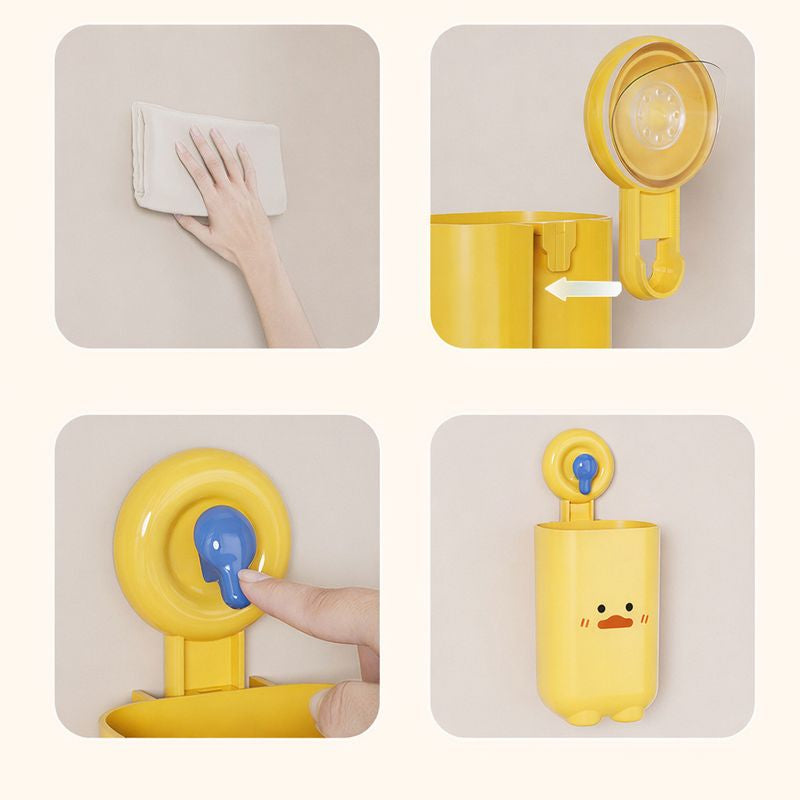 Suction Cup Wall-Mounted Utensil Holder