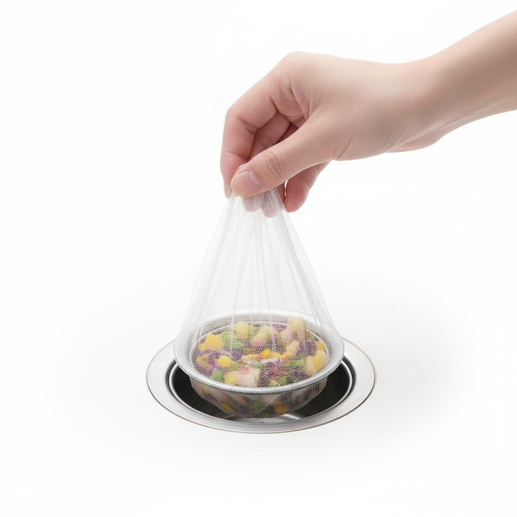 Disposable Sink Strainer Mesh Filter Prevents Drain Clogging