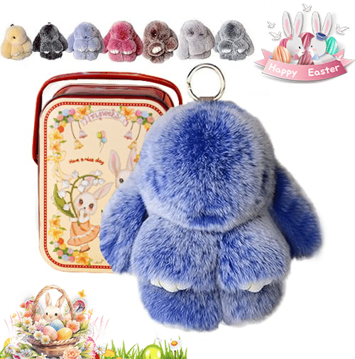 🐰Easter Cute Bunny Plush Keychain - Includes gift box, 🎁Easter Sweet Surprise