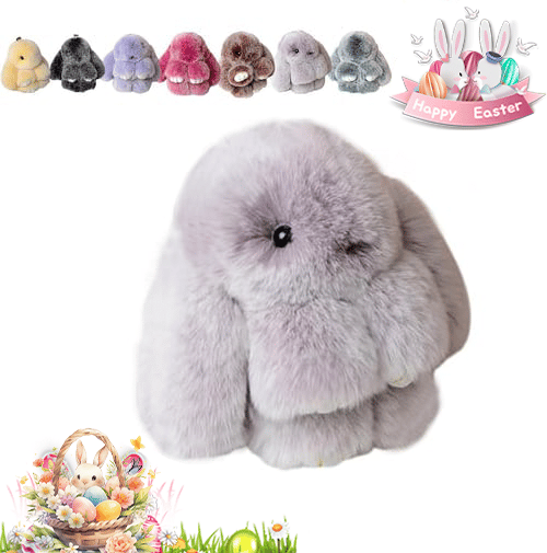 🐰Easter Cute Bunny Plush Keychain - Includes gift box, 🎁Easter Sweet Surprise