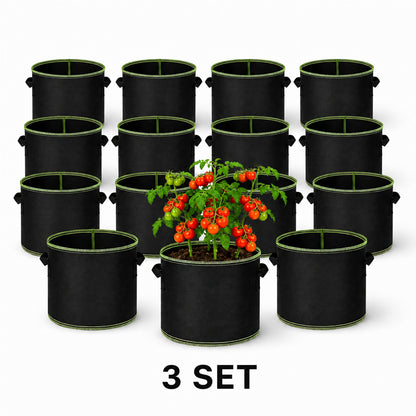 🌱 5-Pack 5 Gallon Grow Bags – Heavy Duty Aeration Fabric Pots with Handles for Vegetables, Flowers & Fruits 🪴